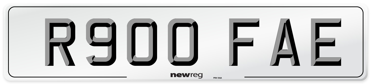 R900 FAE Number Plate from New Reg